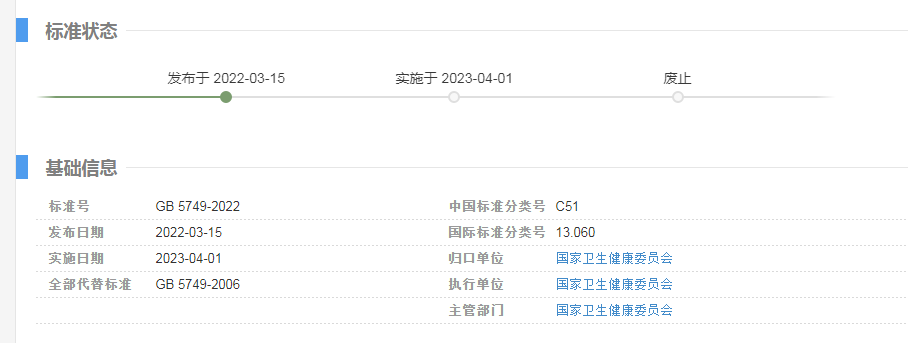 中健要聞 _ 新《生活飲用水衛生标準》正式發(fā)布！